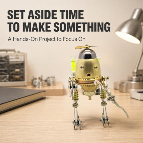 3D Metal Puzzles for Adults, Mechanical Model Kit, DIY Building Desk Decor