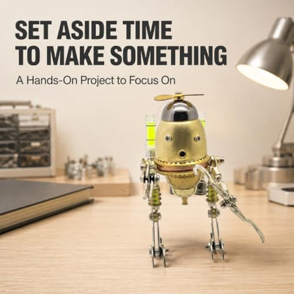 3D Metal Puzzles for Adults, Mechanical Model Kit, DIY Building Desk Decor