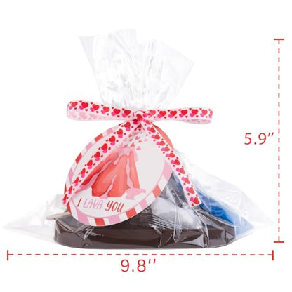 Valentines Gifts for Kids - 24 Pack Erupting Volcano Science Kit with Valentine's Cards, STEM Projects Educational Toys for Boys Girls Toddler Classroom Exchange School Activities Party Favors