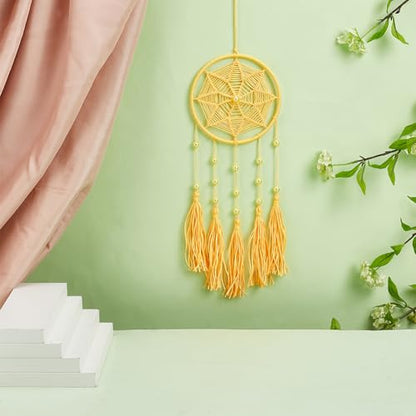 INFUNLY 6 Set Small Dream Catchers Bulk Simple Weaving DIY Mini Dream Catcher Kit Make Your Own Dream Catcher Kit for Adults with Instruction for Bag Pendant Car Mirror Decor Backpack Charm - style: 6pcs weaving