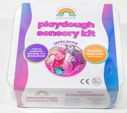 Playdough Kit – Holiday Sensory Play Set with Non-Toxic Dough, Santa Figures, Tree Decorations & Festive Accessories – Creative Play for Kids (Unicorn Playdough Kit) - style: Unicorn Playdough Kit
