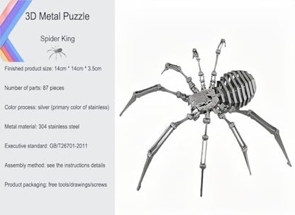 FILASLFT 3D Metal Puzzles for Adults,Mechanical Spider King 3D Puzzles - color: A11-metal Puzzle