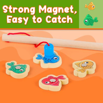 Magnetic Fishing Math Game for Kids 3-5, Montessori Counting Toy with Dice Poppers, Preschool Math Manipulatives Board Game, Addition and Subtraction Dice Game for Homeschool Classroom - style: Blue