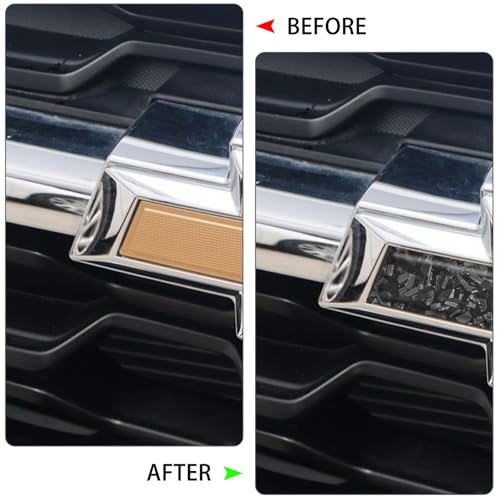 QianBao Compatible with 11.8" x 4" Chevy Bowtie Emblem Vinyl Wrap Kit - color: Forged Carbon Fiber Black 3
