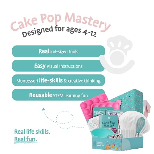 Tovla Jr. Kids Cake Pop Maker Kit | Real Reusable Baking Tools | Ages 6-12 - style: Cake Pop Making Kit