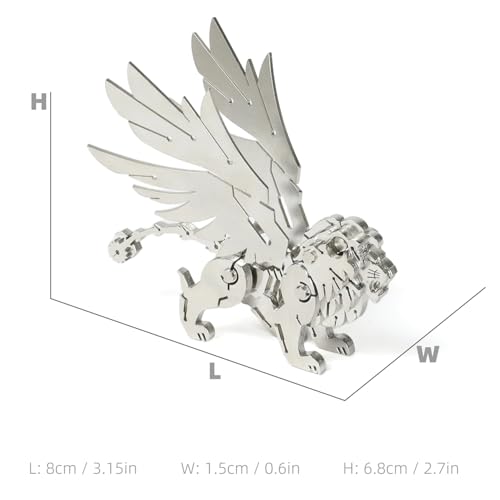 Mechanical Manticore 3D Metal Puzzle 3D Metal Model Kits DIY Mechanical Fine Assembly Model Suitable for Adults and Teenagers, Enhance Hands-on Ability, Creative Decorations - color: 14.manticore