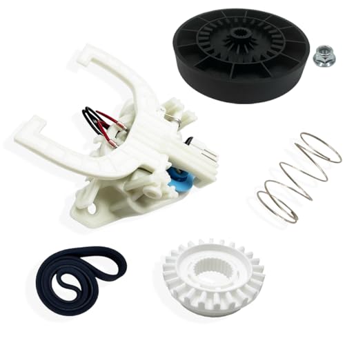 Upgraded WH03X30517 Washer Shift Actuator & WH03X32097 Pulley - color: Kit with WH01X24180 Belt & WH03X32097