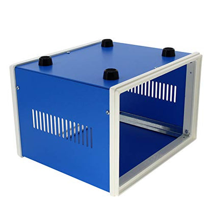 Fielect 8.27" x 7.09" x 5.51" Dustproof Electronic Junction Box Metal Enclosure Project Box for Electronic Projects Blue - size: 8.27" x 7.09" x 5.51"
