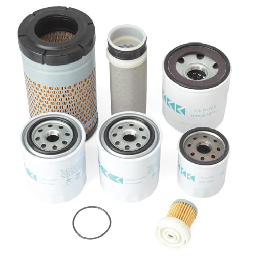 Maintenance Filter Kit Compatible with Kubota RTV-X900 HST Vehicle Tractors Outer Inner Parts Hydraulic Oil Suction Fuel Accessories Replace 1G319-11210 K7591-82360 HH150-32430 HHK70-14070