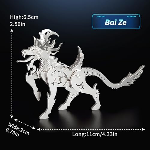 FILASLFT 3D Metal Puzzles for Adults,Mechanical Model Kit Baize - color: A8-baize-silvery