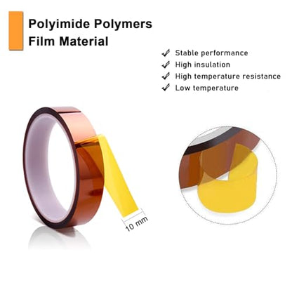 3 Pack Teflon Sheets for Heat Press 16x12 and 3 Rolls Heat Transfer Tape 10mm Non Stick Transfer Sheet Heat Press Tape Set for Sublimation PTFE Teflon Sheet Heat Resistant - color: 16x12" Teflon sheet 3P & 10mm Heat tape