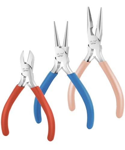 Mr. Pen- Pliers for Jewelry Making, 3 Pack, Chain Nose - color: Multicolor 1