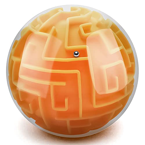 3D Maze Ball Puzzle Games Toys for Kids Age 6 7 8+ Boys Girls Gifts Ideas - color: Orange