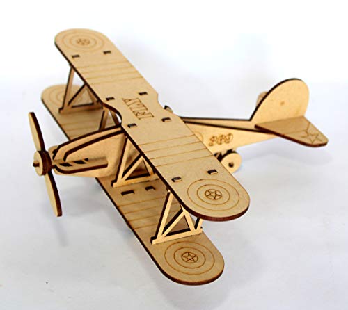 StonKraft 3D DIY MDF Puzzle - Glider Aeroplane Retro Plane Model | Wooden Puzzle, DIY, Build Your own, Construction Toy, Modeling Kit