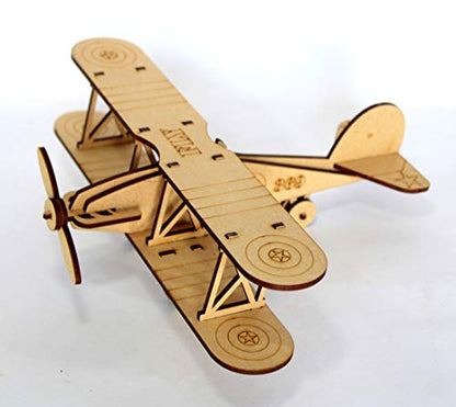 StonKraft 3D DIY MDF Puzzle - Glider Aeroplane Retro Plane Model | Wooden Puzzle, DIY, Build Your own, Construction Toy, Modeling Kit