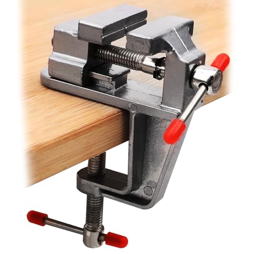 Mini Hobby Vise Precision Small Bench Vise DIY Craft Jewelry Repair Tool Kit Multi-Purpose Clamp Workbench Vise - color: Silvery, size: 9.8X8X3.5CM