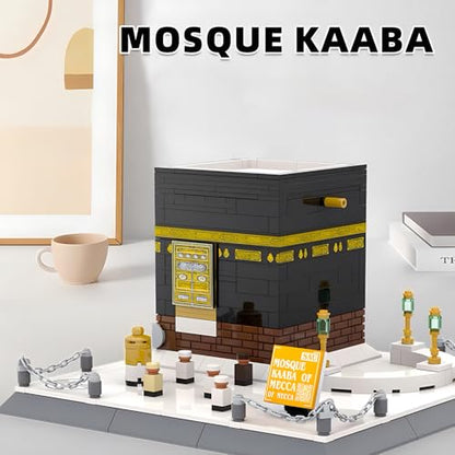 CAXIMSY Islamic Mosque Kaaba Architectural Model Building Block Sets Muslim Bricks Toy Hajj Kit Eid Gifts for Adult 446 Pieces - color: Mosque Kaaba Architecture
