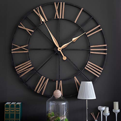 Hicarer High Torque Long Shaft Clock Movement Mechanism Clock Replacement Motor with 12 Inch Long Spade Hands - color: Gold