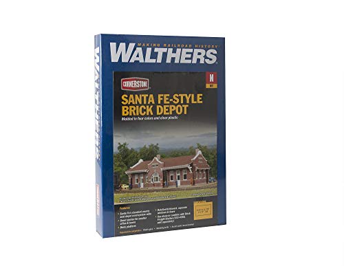 Walthers Cornerstone Series® N Scale Santa Fe-Style Brick Depot 6-3/4 x 3-7/8 x 2-1/4" - style: Santa Fe-Style Brick Depot