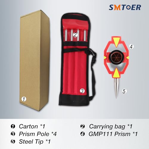 Survey Mini Prism with 4 Poles - GMP111-17.5 Total Station Prism - size: 17.5mm