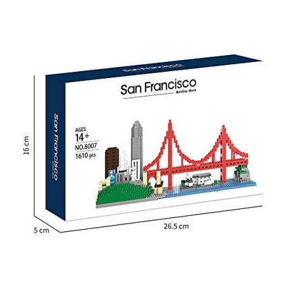 Architecture Skyline Micro Mini Block San Francisco Building Model Set Gift