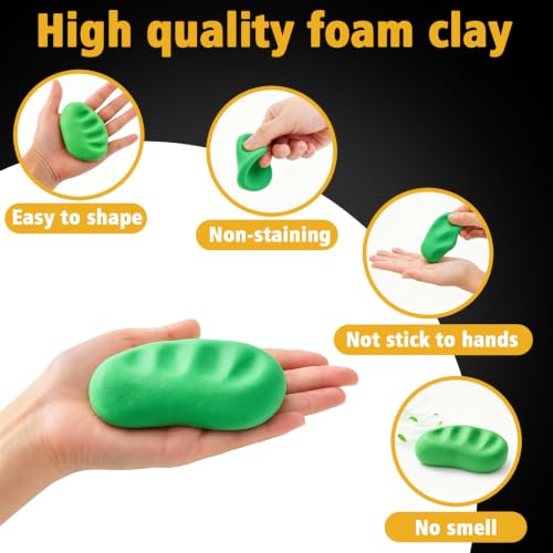MEARCOOH Modeling air Dry Foam Clay Green Cosplay Magic Clay 300g (10.58oz) - color: Green, size: 300g