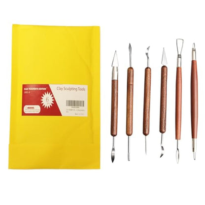 S & E TEACHER'S EDITION 6 Pcs Pottery & Clay Sculpting Tools - size: 6 PCS