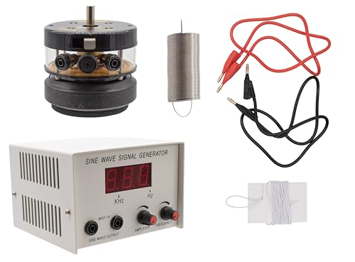 WVGEN-Basic Mechanical Wave Kit Basic Set for Physical Science Experiments. Includes a Frequency Generator and a Vibration Generator, Connector Cords, String and a Spring.