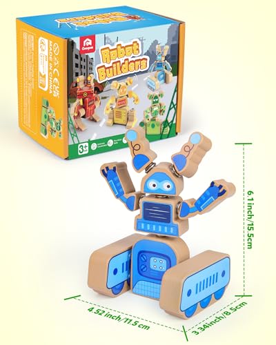 Coogam Fine Motor Building Robot Blocks for 3 4 5 Years Old Kids - style: Robot