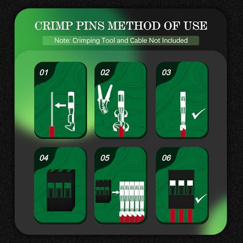 50 Sets / 350 Pieces for Dupont 2.54mm 3Pin Black Female Connector - size: 3-Pin Female, style: Black-Double Row
