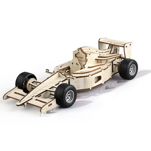 3D Wooden Puzzles for Adults, Formula 1 Racing Car Kit 66pcs