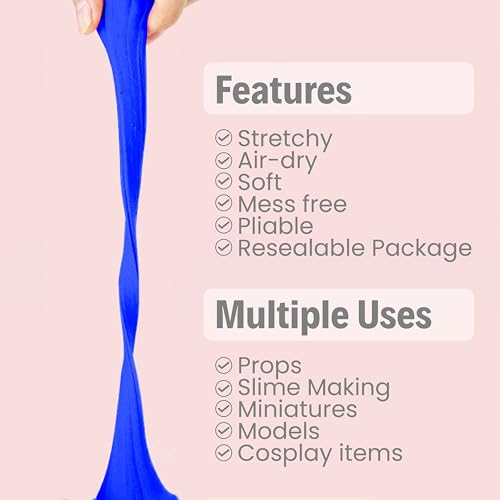 BOHS Foam Clay, Blue Air Dry Modeling Clay, 1.1 lb - color: Blue, size: 500 g