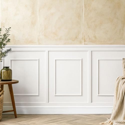 3 Set Pre-Cut Accent Wall Molding Kit Wainscoting Panels - color: 16X24 in