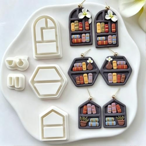 9Pcs Boho Arch Clay Earring Cutters - color: Bookshelf