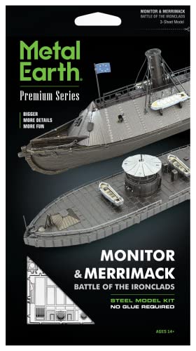 Metal Earth Fascinations Premium Series Monitor & Merrimack 3D Metal Model Kit