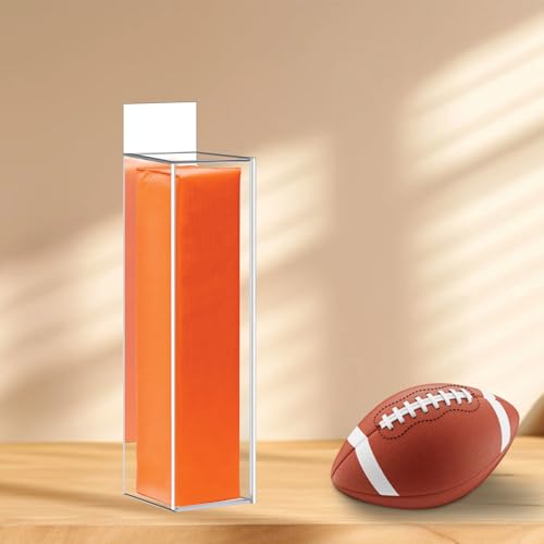 Clear Football End Zone Pylon Display Case with Mirrored, Acrylic Shadow Box for Football End Zone Pylon UV Protecting Game Day, 18.7" H x 5" L x 5" W - size: Football End Zone Pylon Display Case