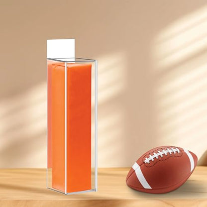 Clear Football End Zone Pylon Display Case with Mirrored, Acrylic Shadow Box for Football End Zone Pylon UV Protecting Game Day, 18.7" H x 5" L x 5" W - size: Football End Zone Pylon Display Case