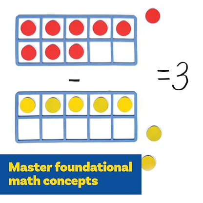 LEARNING ADVANTAGE Giant Magnetic Foam Ten Frames with 20 Disks