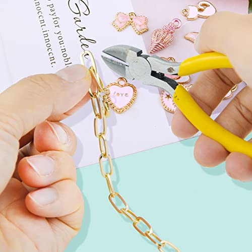 tiggell 20Pcs Chain Bracelets Kit, Alloy Link with Lobster Clasps - color: Gold