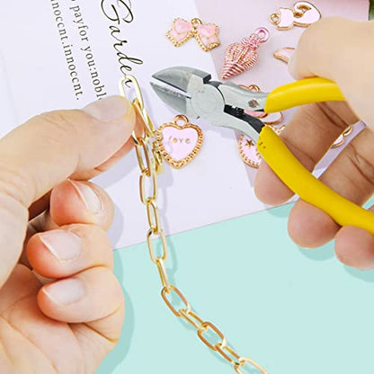 tiggell 20Pcs Chain Bracelets Kit, Alloy Link with Lobster Clasps - color: Gold