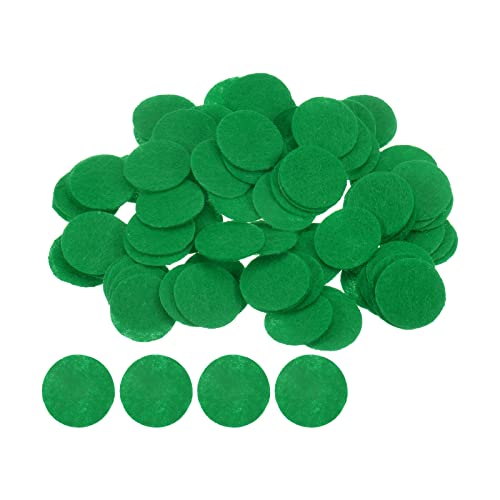 HARFINGTON 300pcs Round Felt Circles, 20mm 3/4" Pre Cut Felt Craft Pads Non-Woven Mini Felt Fabric Circles for DIY Sewing Handcraft Cut Projects Craft Finishing, Green - color: Green, size: 20mm