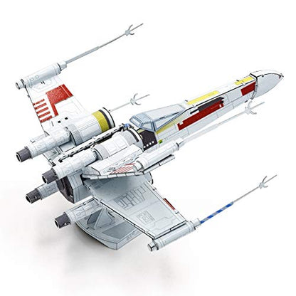 Metal Earth Puzzle 3D X-Wing Starfighter Metal Puzzle Star Wars Building Model Kits for Adults Challenging Level 5.49 X 11.61 X 5.41 Cm