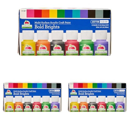 Apple Barrel Essentials Acrylic Paint Set, 12, 24 Fl Oz (Pack of 3) - size: 24 Fl Oz (Pack of 3)