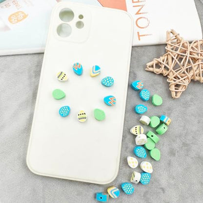 100Pcs Egg Handmade Polymer Clay Beads, 10mm Easter Egg Polymer Clay Spacer Beads for Women Jewelry Making DIY Charms Bracelet Necklace Hair Clip Accessories Handmade Craft - color: egg
