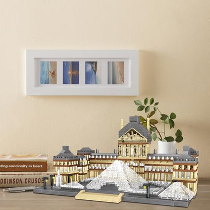 CSNRHG Paris Louvre Museum Model Building Blocks Set Micro Bricks World Famous Architecture Educational Toys for Kids Adults 3377 Piece Birthday - style: Louvre Museum