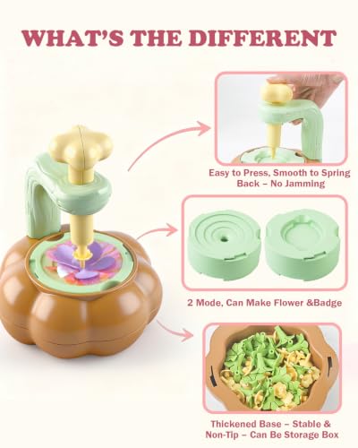 DIY Fabric Flower Making Kit, 2-in-1 Flower & Badge Maker for Kids 4-8 - color: Brown