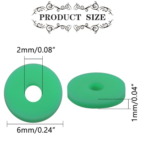 6mm Polymer Clay Beads for Bracelets Making 1000PCS - color: Bold green