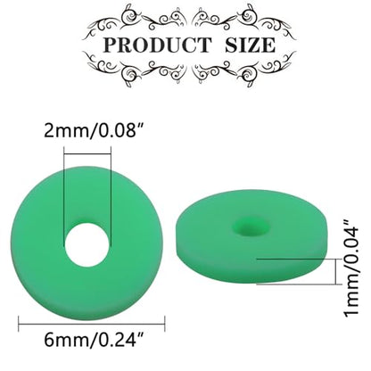 6mm Polymer Clay Beads for Bracelets Making 1000PCS - color: Bold green