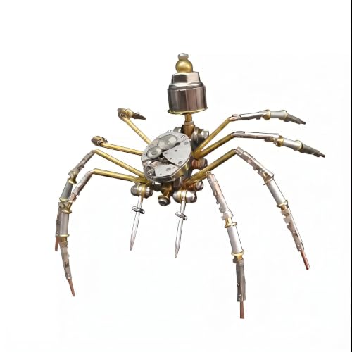 Steampunk 3D Metal Puzzle Spider 140+ Pcs Mechanical DIY Assembly Model Kit Desktop Display for Men Family and Friends(Mechanical Spider) - style: Mechanical Spider