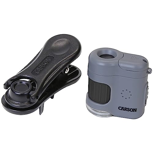 Carson MicroMini 20x LED and UV Lit Pocket Microscope & Smartphone Clip